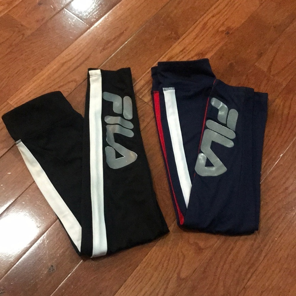 NWOT 2 pair Fila kids pants S